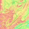 Ruvubu topographic map, elevation, terrain