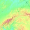 Denali topographic map, elevation, terrain