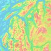 Vefsn topographic map, elevation, terrain
