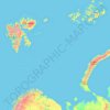Barents Sea topographic map, elevation, terrain