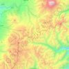 Oyacachi topographic map, elevation, terrain