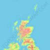 Scotland topographic map, elevation, terrain