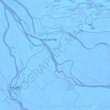 Красноярский сельсовет topographic map, elevation, terrain