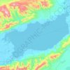 Lake Izabal topographic map, elevation, terrain