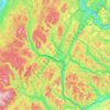 Rivière Saint-François topographic map, elevation, terrain