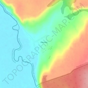 Камаево topographic map, elevation, terrain