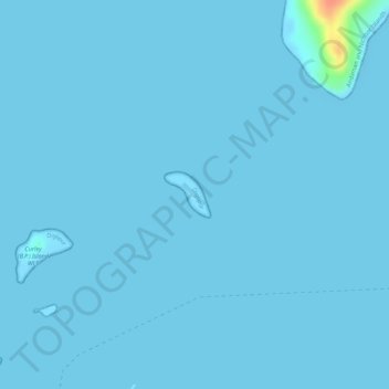 Orchid Island WLS topographic map, elevation, terrain