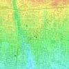 Pura Pakualaman topographic map, elevation, terrain