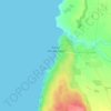 Praia Grande de Almograve topographic map, elevation, terrain