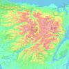 Olympic Mountains topographic map, elevation, terrain