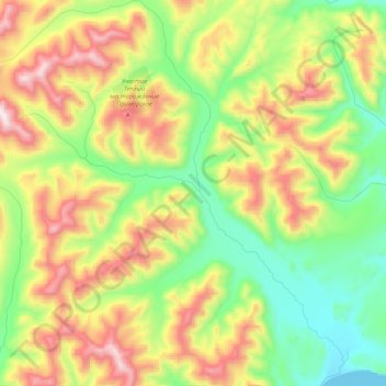 Калалага topographic map, elevation, terrain