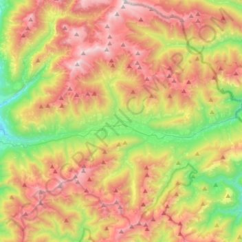 Val Vigezzo topographic map, elevation, terrain