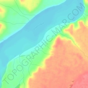 Fleuve Churchill topographic map, elevation, terrain