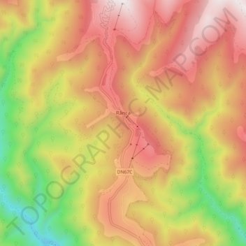 Rânca topographic map, elevation, terrain