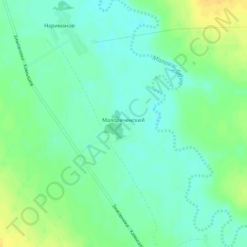 Малореченский topographic map, elevation, terrain