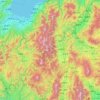 Hida Mountains topographic map, elevation, terrain