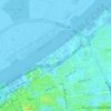 Corniche Deira topographic map, elevation, terrain