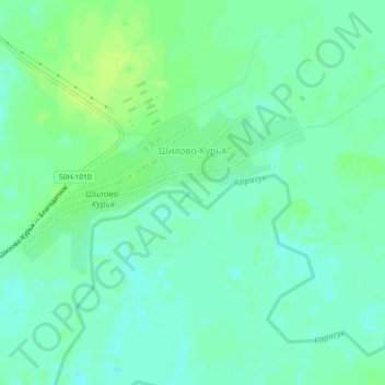 Шилово-Курья topographic map, elevation, terrain