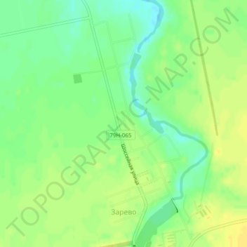 Зарево topographic map, elevation, terrain