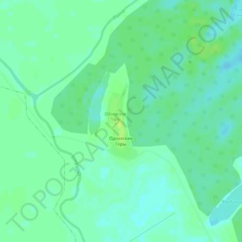 Одоевские Горы topographic map, elevation, terrain