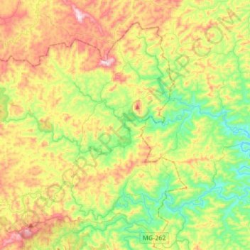 Rio Gualaxo do Norte topographic map, elevation, terrain