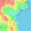 Coogee Beach topographic map, elevation, terrain