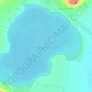 Lake Learmonth topographic map, elevation, terrain