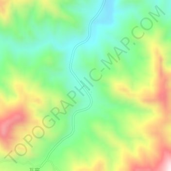 骆驼湾村 topographic map, elevation, terrain