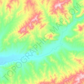 Эрзин topographic map, elevation, terrain