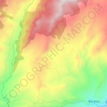 Cerro Rico topographic map, elevation, terrain