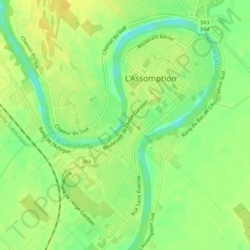 Parc Jacques-Cartier topographic map, elevation, terrain