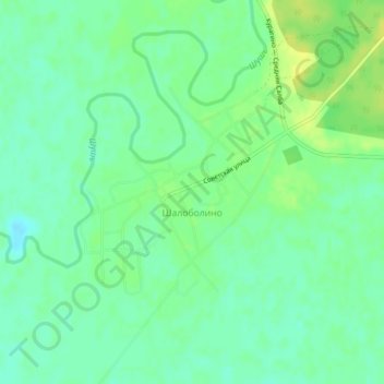 Шалоболино topographic map, elevation, terrain