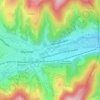 Piscine topographic map, elevation, terrain