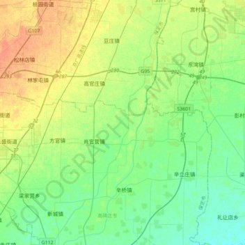 仓尚河 topographic map, elevation, terrain