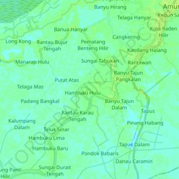 Nagara River topographic map, elevation, terrain