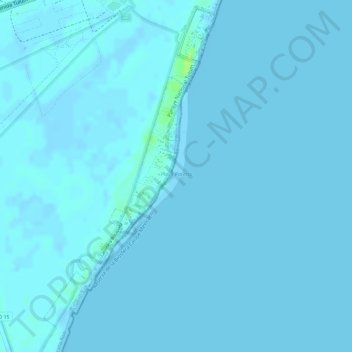 Playa Paraiso topographic map, elevation, terrain
