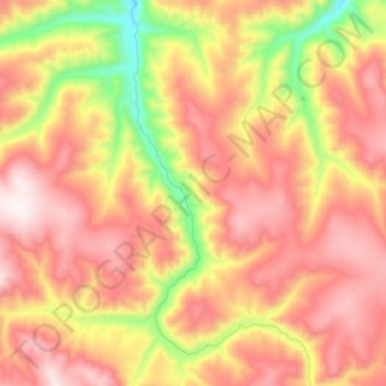 Дурген topographic map, elevation, terrain