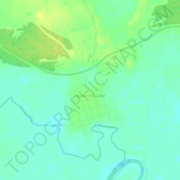 Архангельское topographic map, elevation, terrain