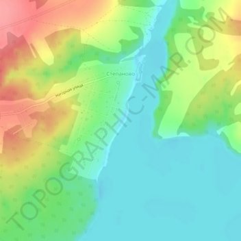 Степаново topographic map, elevation, terrain