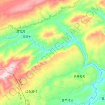 下河 topographic map, elevation, terrain