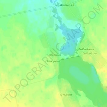 Новорусов topographic map, elevation, terrain