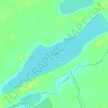 озеро Малый Сартлан topographic map, elevation, terrain