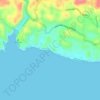Pantai Porok topographic map, elevation, terrain