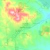 Erdenet topographic map, elevation, terrain