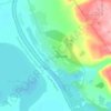 Inuvik topographic map, elevation, terrain