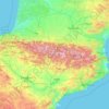 Pirineos topographic map, elevation, terrain