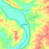 Elk Island topographic map, elevation, terrain