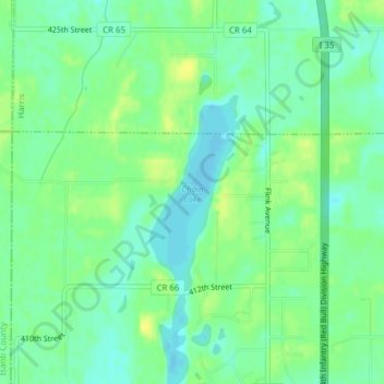 Chain Lake topographic map, elevation, terrain