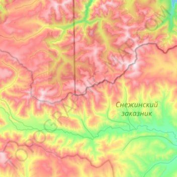хребет Хамар-Дабан topographic map, elevation, terrain