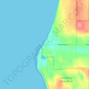 Libbey Beach County Park topographic map, elevation, terrain